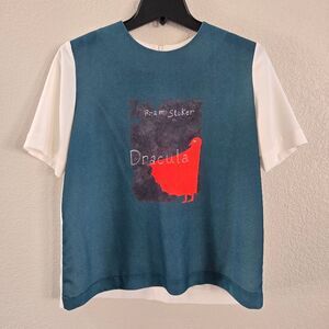 Dracula DOTS Women's Georgian Boxy Tee T-Shirt Size S 4 6